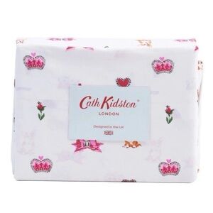 Cath Kidston London ~ FULL ~ Royal Ditsy Ruby 4pc Sheet Set 100% Cotton Percale